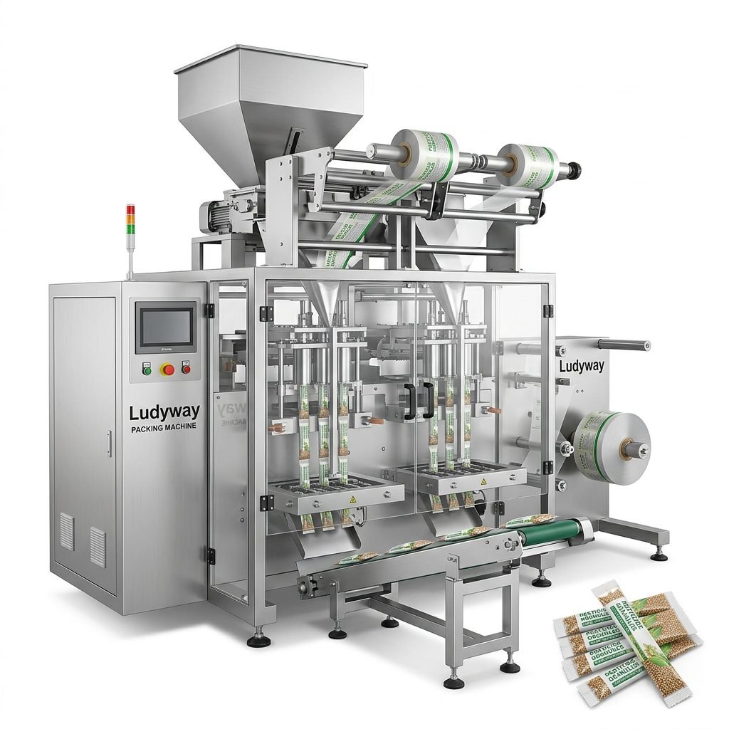 Pesticide Granule Automatic Packing Machine for Multi Lane Sachet Stick Packaging