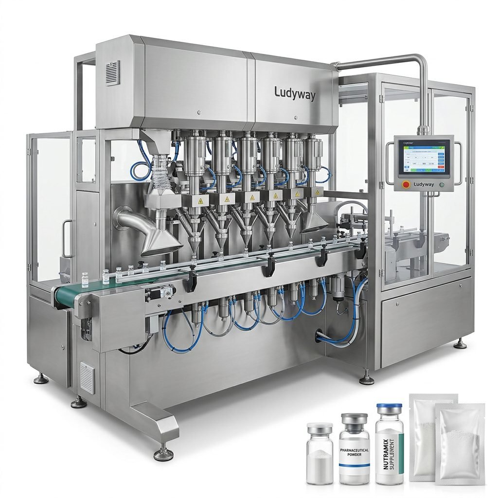 Pharmaceutical Powder Packaging Machine with Multi Lane Filling System
