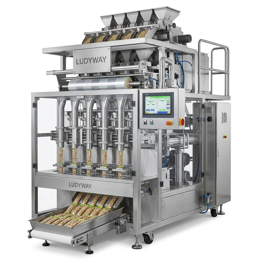 Pistachio Packaging Machine for Granules Multi Lane Stick Pack System