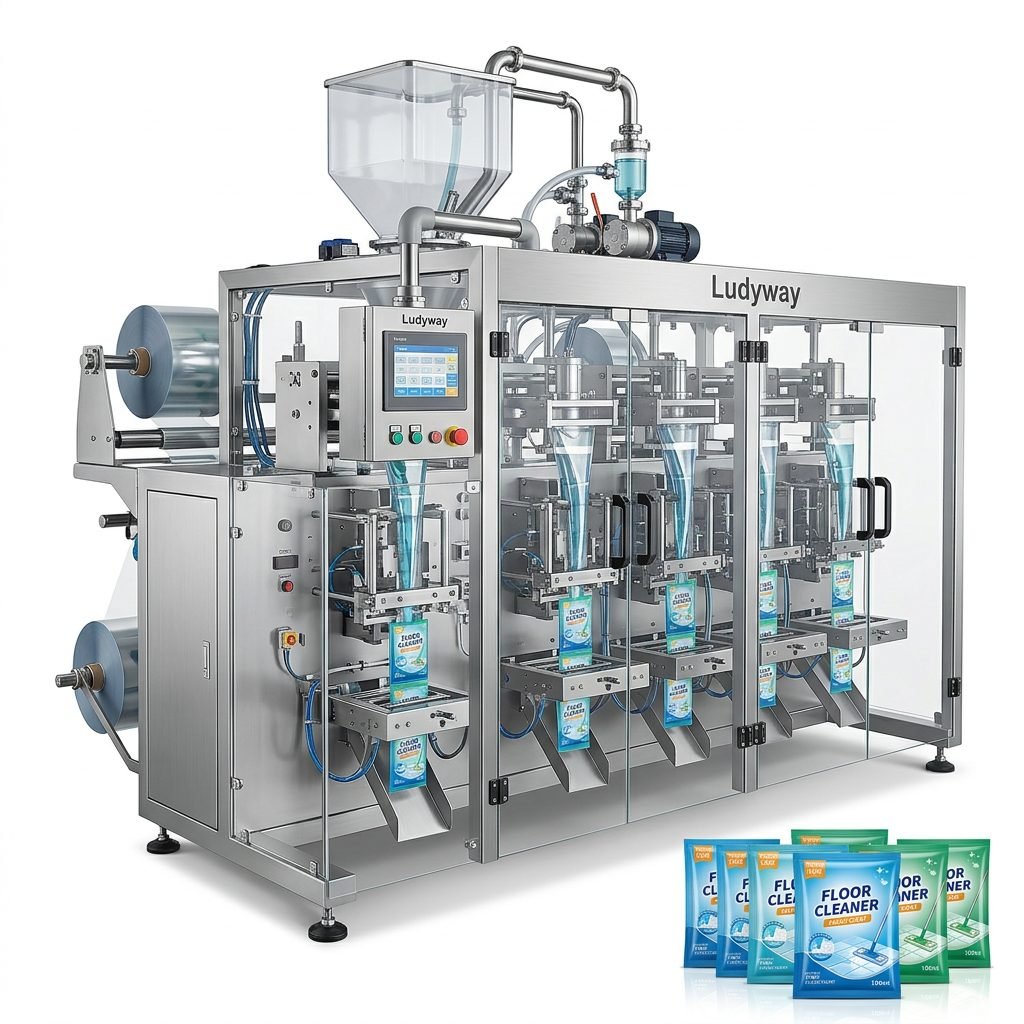 Sachet Packaging Machine for Floor Cleaner with Multi Lane Filling