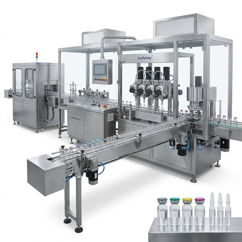 Serum Packaging Lines for Vials Ampoules Multi Lane Filling Systems