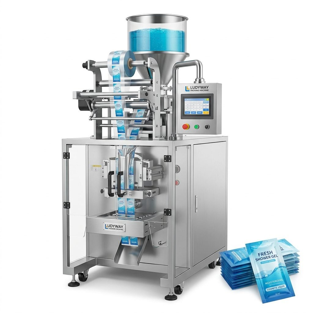 Shower Gel Sachet Packaging Machine for Cosmetic Liquid Filling