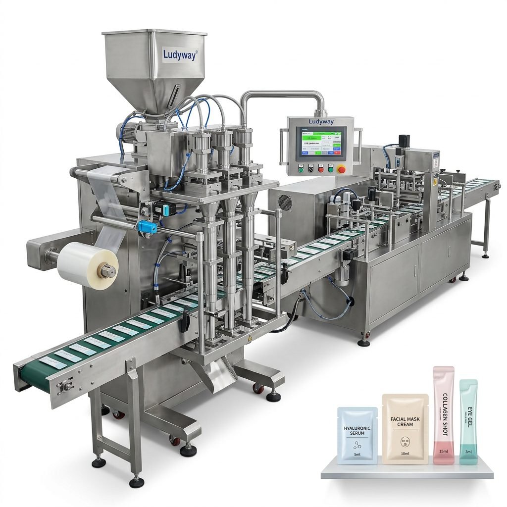 Skincare Set Automated Packaging Lines for Sachet Stick Pack Production