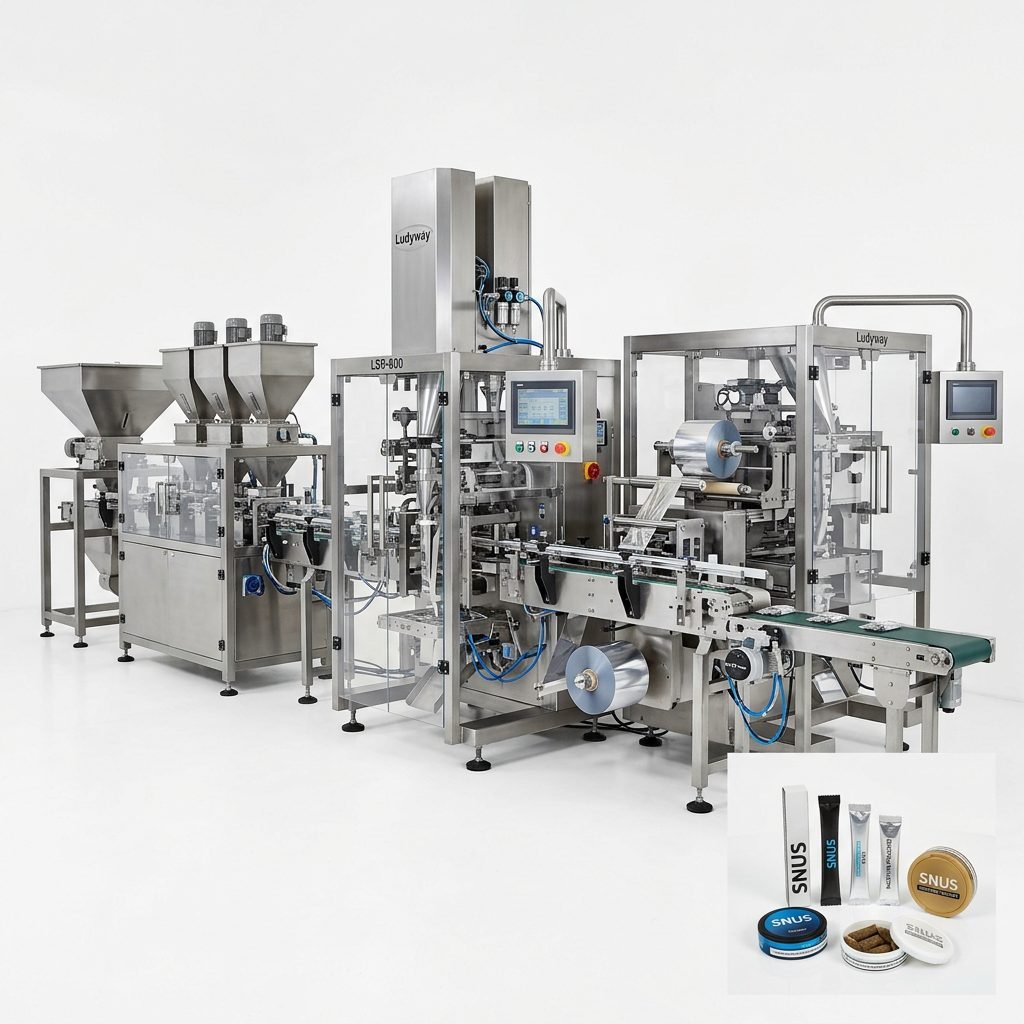 Snus Packaging Lines High Speed Stick Pack Pouch Machines for Tobacco