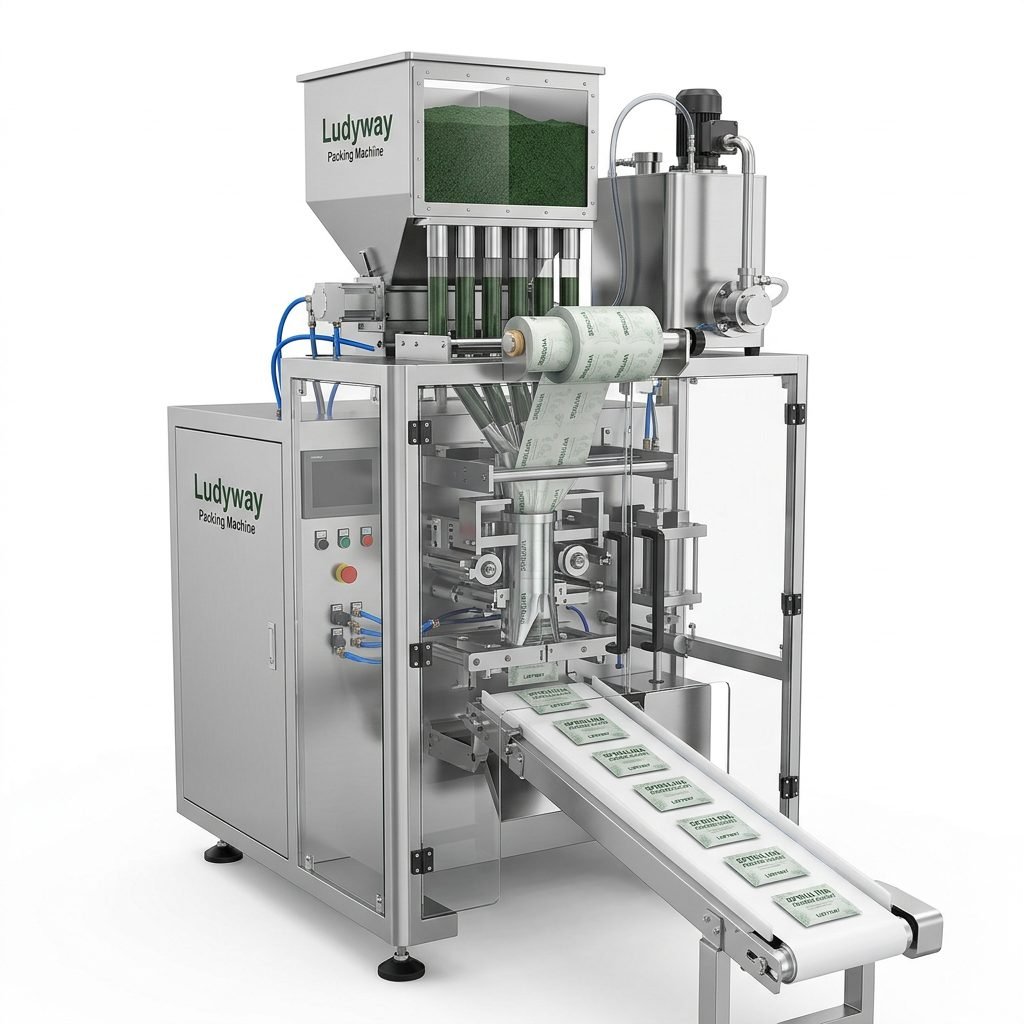 Spirulina Powder Sachet Packaging Machine for Granules and Liquids