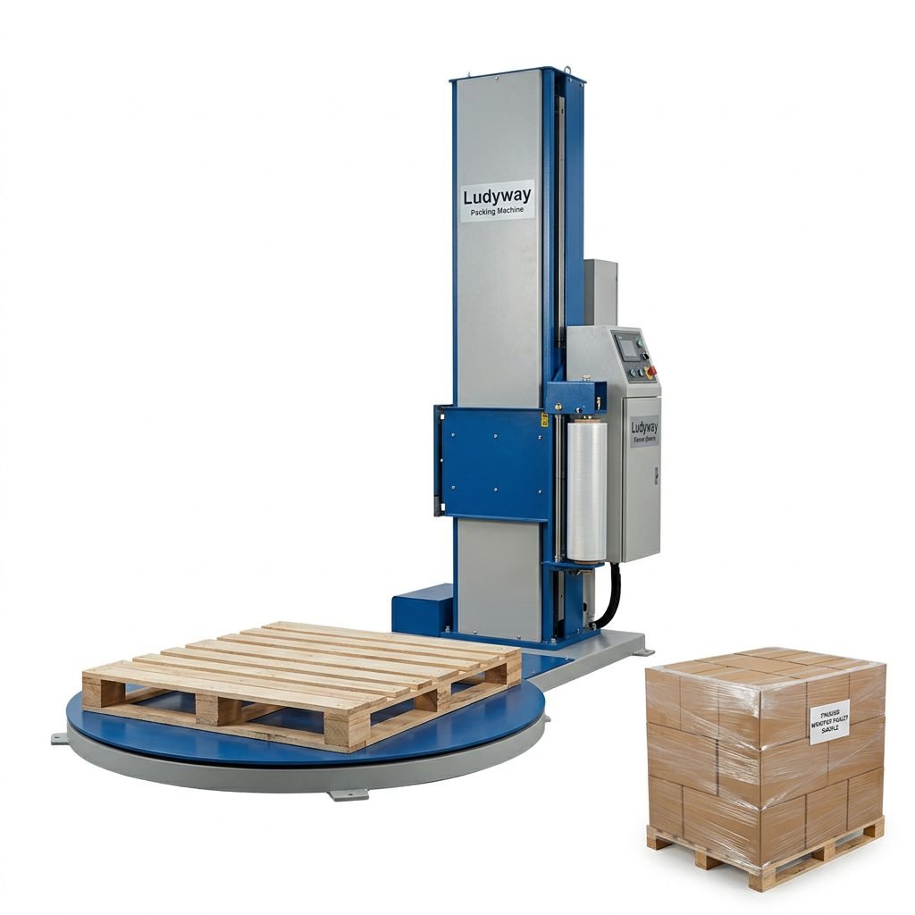 Stretch Wrapping Machine for Industrial Pallet Loads High Tension Model