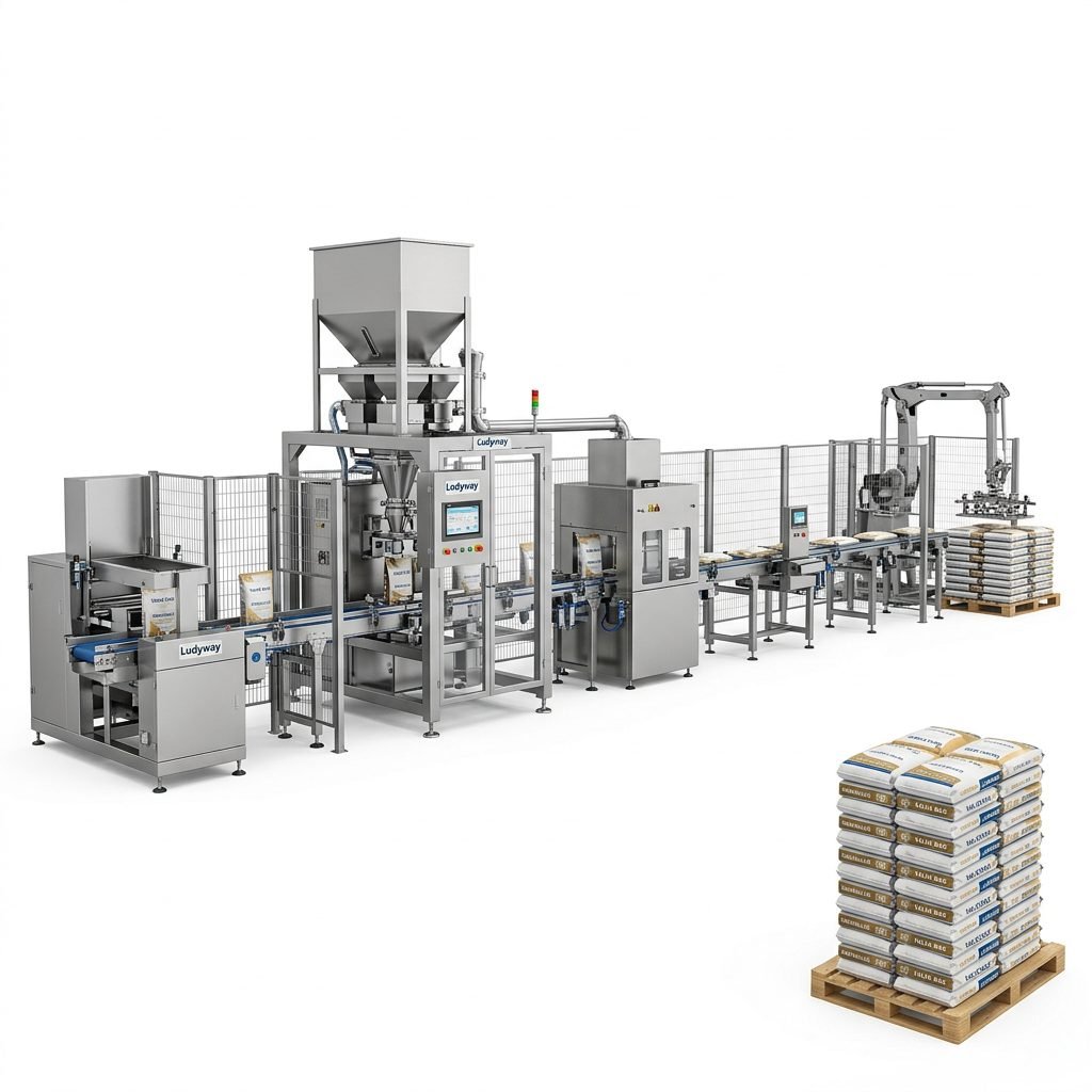Valve Bag Packaging Lines for Granules Powders Automated Filling Systems