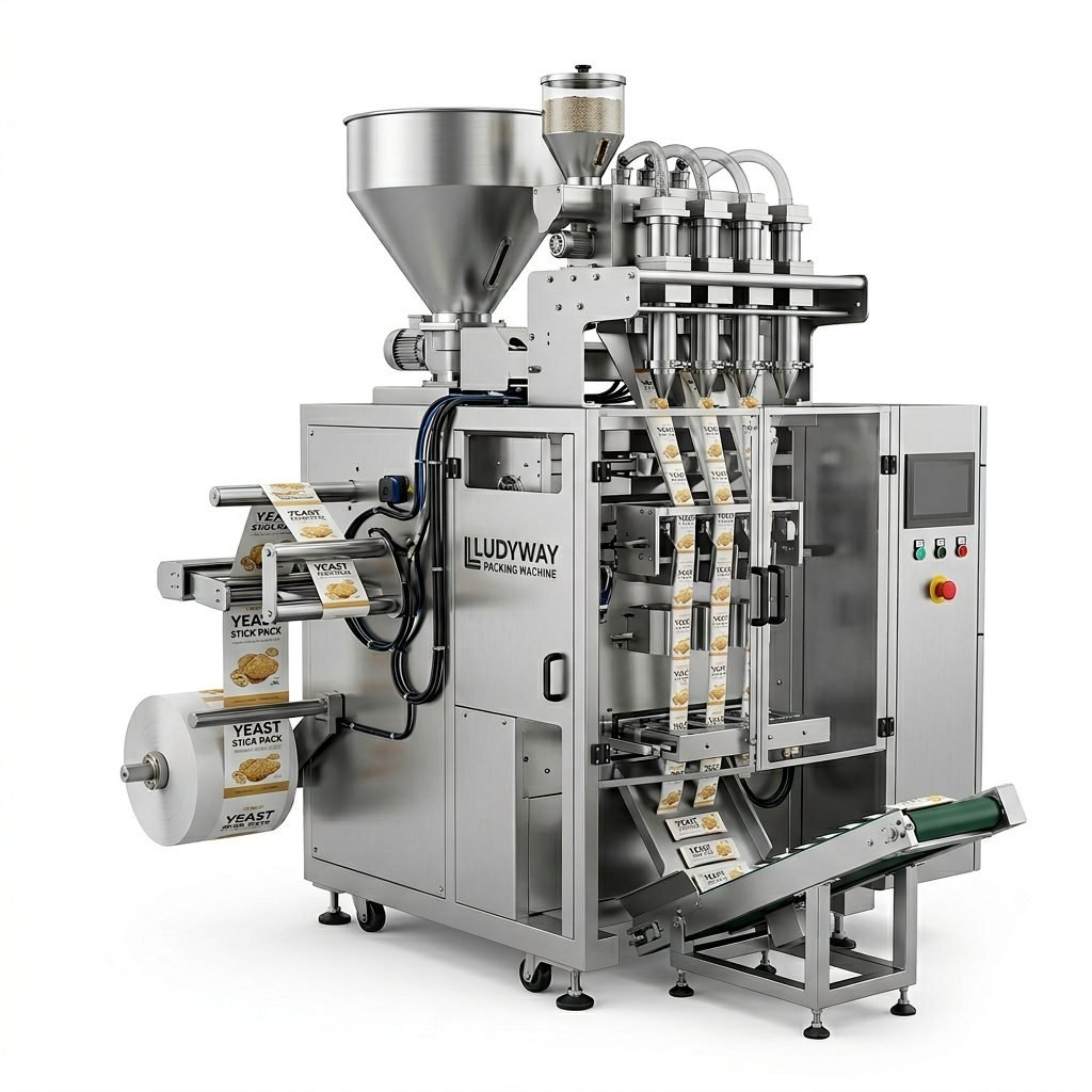 Yeast Granule Powder Automatic Packaging System with Multi Lane Filling
